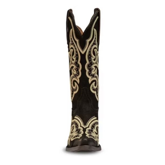 Buck & Brana “Ginger Florida” Black Embroidered Western Boots – Size 8 NEW - Picture 3 of 16